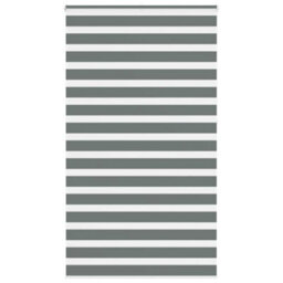 Berkfield Zebra Blind Dark Grey 120X230 Cm Fabric Width 115.9 Cm Polyester - thumbnail 1