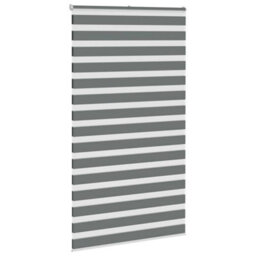 Berkfield Zebra Blind Dark Grey 120X230 Cm Fabric Width 115.9 Cm Polyester - thumbnail 3