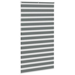 Berkfield Zebra Blind Dark Grey 120X230 Cm Fabric Width 115.9 Cm Polyester - thumbnail 4