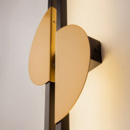 Luminosa Lighting Luminosa Skyline I Modern Integrated Led Wall Lamp Black 4000K 700Lm Brass Shade - thumbnail 4