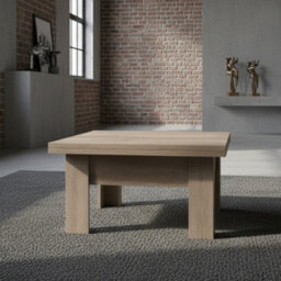 Eryk Modern Extendable Coffee Table Adjustable 100 To 200 Cm Design With Abs Edges In Truffle Oak Finish - thumbnail 3