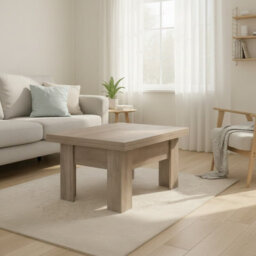 Eryk Modern Extendable Coffee Table Adjustable 100 To 200 Cm Design With Abs Edges In Truffle Oak Finish