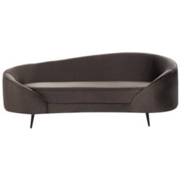 Beliani Sofa 2 Seater Savar Velvet Dark Brown - thumbnail 1
