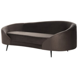 Beliani Sofa 2 Seater Savar Velvet Dark Brown - thumbnail 4