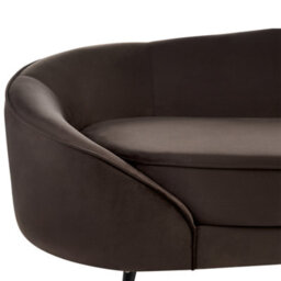 Beliani Sofa 2 Seater Savar Velvet Dark Brown - thumbnail 6
