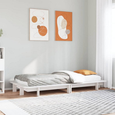 Berkfield Bed Frame Without Mattress White 90X200 Cm Solid Wood Pine - image 1