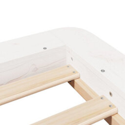 Berkfield Bed Frame Without Mattress White 90X200 Cm Solid Wood Pine - thumbnail 7
