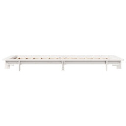 Berkfield Bed Frame Without Mattress White 90X200 Cm Solid Wood Pine - thumbnail 5