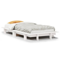 Berkfield Bed Frame Without Mattress White 90X200 Cm Solid Wood Pine - thumbnail 2