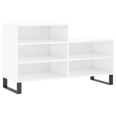 Berkfield Modern Shoe Cabinet High Gloss White 102X36X60 Cm Engineered Wood