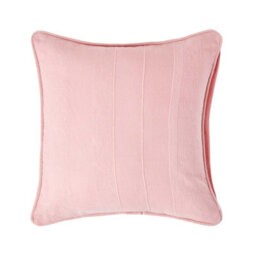 Homescapes Cotton Rajput Ribbed Pink Cushion Cover, 60 X 60 Cm