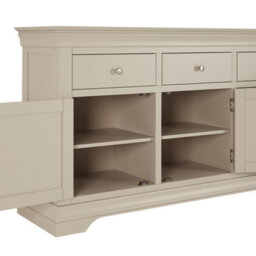 The Furniture Market Wilmslow Dove Grey Painted Extra Large 4 Drawer 4 Door Sideboard - thumbnail 7