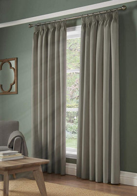 "Alan Symonds 100% Blackout Pencil Pleat 41"" X 72"" Grey"