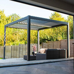 BPS Access Solutions Deluxe Aluminium Pergola - 3X3M Bps Deluxe Full Aluminium Pergola With Dual Zone Roof - thumbnail 1