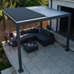 BPS Access Solutions Deluxe Aluminium Pergola - 3X3M Bps Deluxe Full Aluminium Pergola With Dual Zone Roof - thumbnail 3