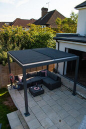 BPS Access Solutions Deluxe Aluminium Pergola - 3X3M Bps Deluxe Full Aluminium Pergola With Dual Zone Roof - thumbnail 4