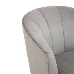 Orsina Versatile Yolanda Grey Velvet Chair, Exquisite & Cozy Desk Chair Velvet, Easy To Clean Velvet Accent Chair - thumbnail 5