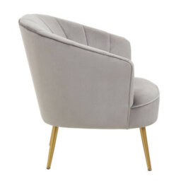 Orsina Versatile Yolanda Grey Velvet Chair, Exquisite & Cozy Desk Chair Velvet, Easy To Clean Velvet Accent Chair - thumbnail 3