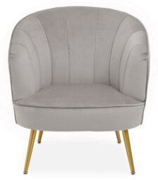 Orsina Versatile Yolanda Grey Velvet Chair, Exquisite & Cozy Desk Chair Velvet, Easy To Clean Velvet Accent Chair - thumbnail 9