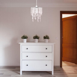 First Choice Lighting Chrome & Pink Jewels Light Shade - thumbnail 4