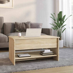 Berkfield Modern Coffee Table Sonoma Oak 80X50X40 Cm Engineered Wood - thumbnail 3