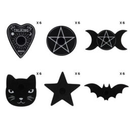 Pack Of 36 Black Magic Spell Candle Holders - Assorted Designs