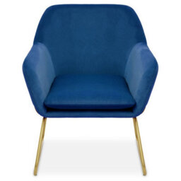 Orsina Practical And Functional Midnight Velvet Armchair, Easily Maintained Velvet Chair, Indoor Dining Chair - thumbnail 1