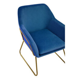 Orsina Practical And Functional Midnight Velvet Armchair, Easily Maintained Velvet Chair, Indoor Dining Chair - thumbnail 6