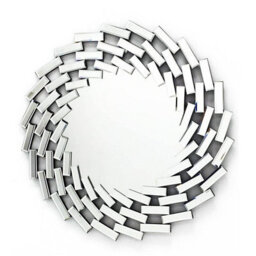 Furniturebox Venetian Medium 80Cm Round Silver Patterned Mirrored Frame Hallway Bedroom Dining And Living Room Wall Mirror - thumbnail 4