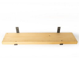 Toolty Rustic Handmade Wall Shelf, Wall Mounted, 150Cm X 22.5Cm Up Design, Light Oak, Handcrafted Vintage Style - thumbnail 4