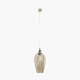 Pacific Lifestyle Glass Pendant Ceiling Light With Antique Silver Metal Chain Pendant - thumbnail 2