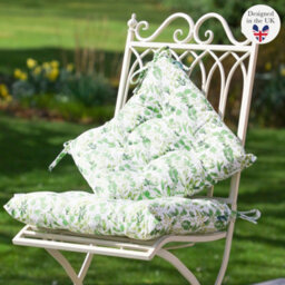 Dibor Set Of 6 Green Leaf Print Indoor Furniture Dining Chair Seat Pads (L)40Cm X (W)40Cm - thumbnail 2