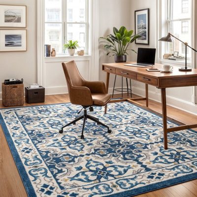 Moonlight Bedding Living Room Rugs Washable Area Rugs Non-Slip Low Pile Printed Rugs (Luna, 120X170Cm) - image 1