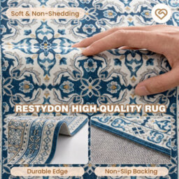 Moonlight Bedding Living Room Rugs Washable Area Rugs Non-Slip Low Pile Printed Rugs (Luna, 120X170Cm) - thumbnail 2