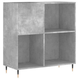 Walplus Record Cabinet Concrete Grey 84.5X38X89 Cm Engineered Wood - thumbnail 2