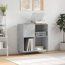 Walplus Record Cabinet Concrete Grey 84.5X38X89 Cm Engineered Wood - thumbnail 1