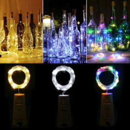 20 Led Wine Bottle Cork String Lights 2M Multicolour Battery Powered - thumbnail 4