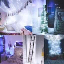 20 Led Wine Bottle Cork String Lights 2M Multicolour Battery Powered - thumbnail 5