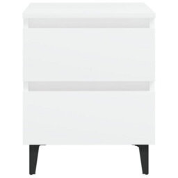 Berkfield Bed Cabinets 2 Pcs White 40X35X50 Cm Engineered Wood - thumbnail 4
