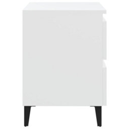 Berkfield Bed Cabinets 2 Pcs White 40X35X50 Cm Engineered Wood - thumbnail 5