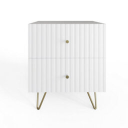 Gfw Thalia Ribbed 2 Drawer Bedside Table White - thumbnail 6