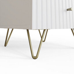 Gfw Thalia Ribbed 2 Drawer Bedside Table White - thumbnail 8