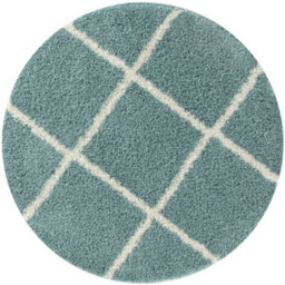 The Rugs Moroccan Shaggy Rugs And Runners Soft Fluffy Diamond Design High Pile Duck Egg Blue And Ivory Living Room Kitchen Hallway 550
