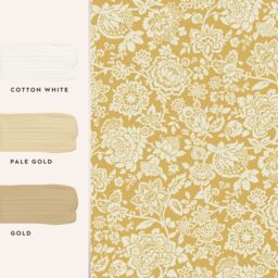 Laura Ashley Midnight Palace Trailing Laurissa Pale Ochre Yellow Smooth Wallpaper - thumbnail 7