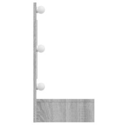 Berkfield Mirror Cabinet With Led Grey Sonoma 90X31.5X62 Cm - thumbnail 5