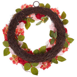 Beliani Decorative Wreath Agulo 50 Cm Red - thumbnail 4