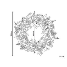 Beliani Decorative Wreath Agulo 50 Cm Red - thumbnail 3
