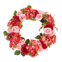Beliani Decorative Wreath Agulo 50 Cm Red - thumbnail 1