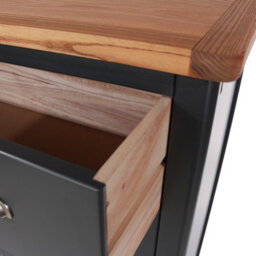 Core Products Dunkeld 5 Drawer Chest - Midnight Blue Painted Wood Bedroom Storage, H114.5 X W90 X D40 Cm - thumbnail 8