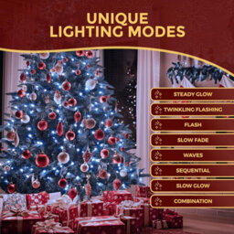 Festive Fix Christmas Tree Lights 10M 100 Led Waterproof Indoor Outdoor Xmas Decoration Energy Saving String Lights With Timer - thumbnail 4